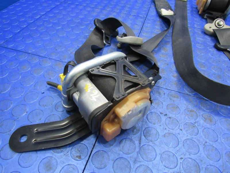 09-13 Honda Fit Front Driver Passenger Seat Belt Retractor Set Black 7