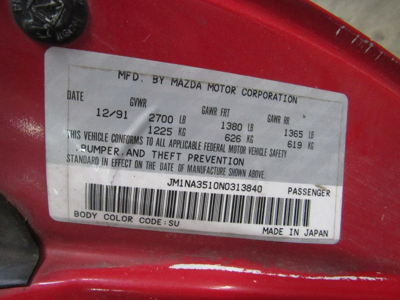 90-96 Mazda Miata MX-5 NA Instrument Cluster Speedometer Odometer 7196