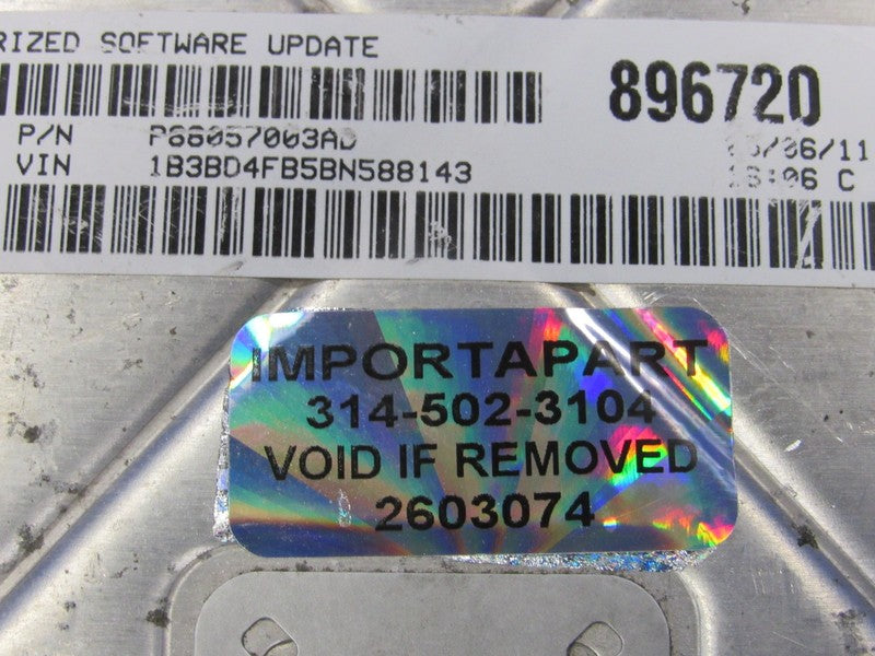 PLUG & PLAY 11 Avenger Chrysler 200 2.4L Engine Computer ECU 68057003 