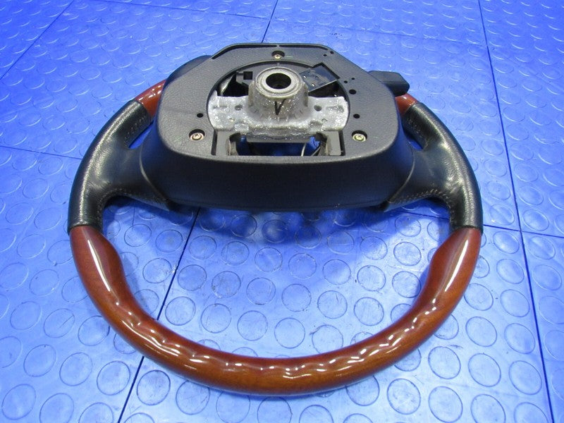 02-05 Lexus SC430 Driver Steering Wheel Wood Grain Black Leather OEM 2