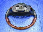 02-05 Lexus SC430 Driver Steering Wheel Wood Grain Black Leather OEM 2