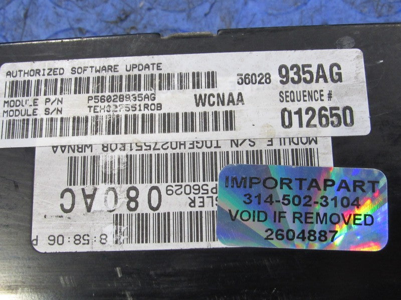 PROGRAMMED PLUG & PLAY 05 Dodge Dakota 4.7L AT 4X4 ECM 56028935AG 935 