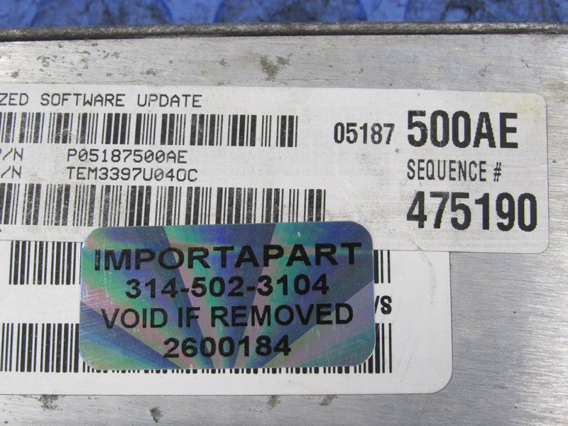 PLUG & PLAY 08 Aspen Durango 4.7L V8 4x2 Engine Computer ECU 05187500 