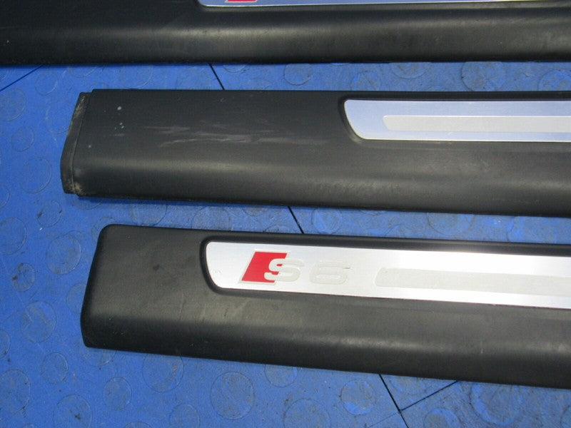 05-11 Audi S6 Door Sill Cover Protector Plate Lower Trim Plaque Set of