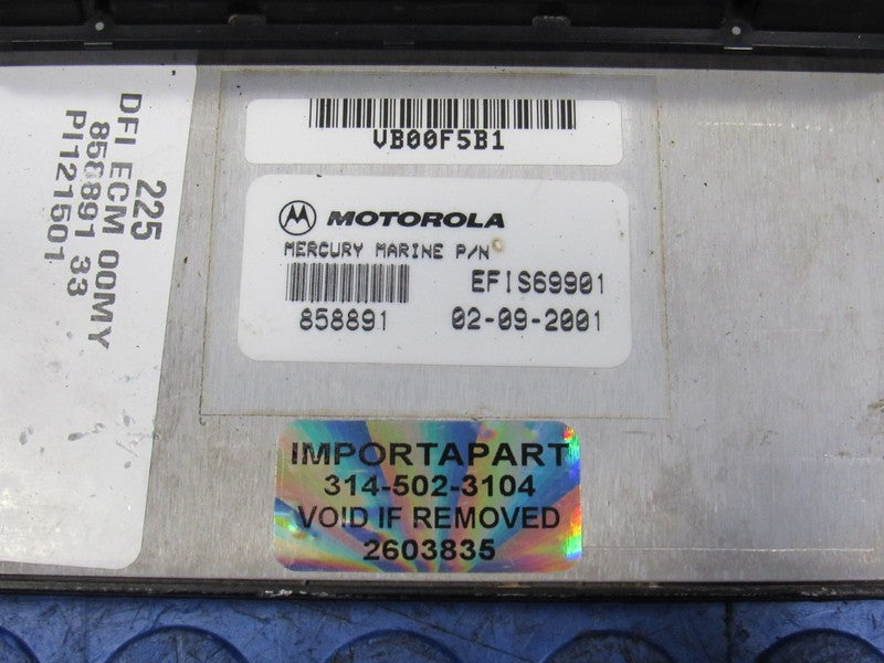 2000 Mercury Marine Optimax 225 HP DFI ECU ECM PCM Engine Computer 858