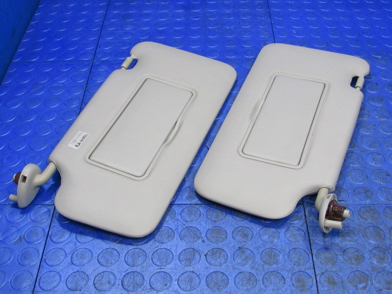 15-20 Honda Fit Right Left Sun Visor Shade Gray Pair Set w/ Mirrors OE