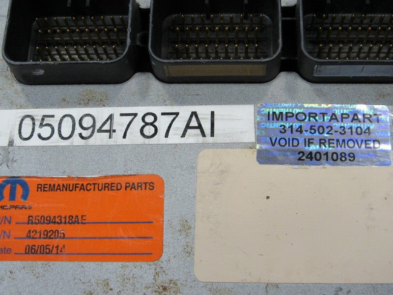 06 Dodge Stratus Sebring 2.7 ECU ECM PCM Engine Computer 05094787AI 78