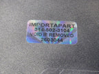 03-09 Hummer H2 Left LH Driver Side Front Fender Cowl Vent Cap Black 3