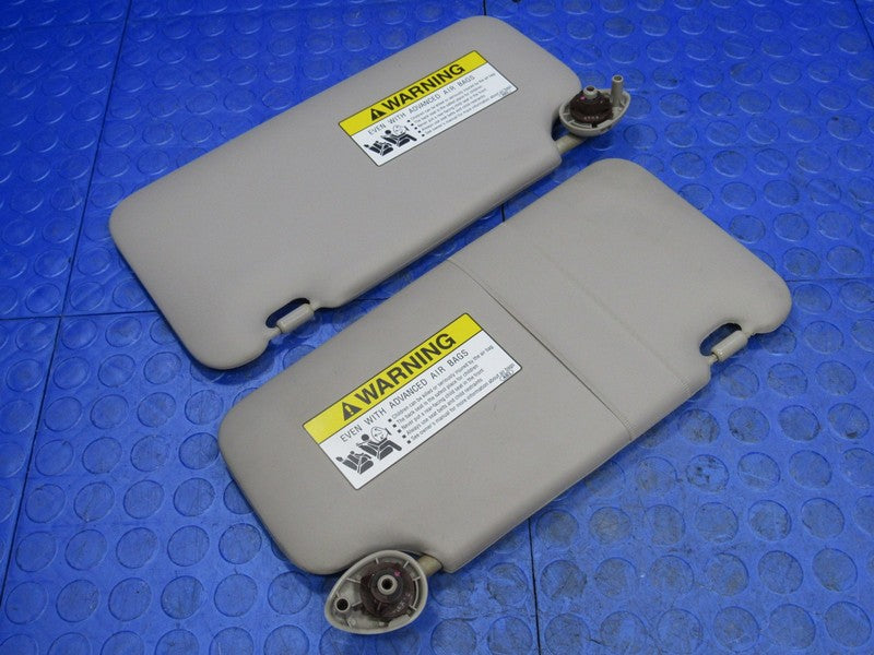 15-20 Honda Fit Right Left Sun Visor Shade Gray Pair Set w/ Mirrors OE