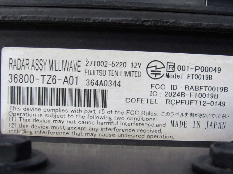 14-15 Acura MDX Cruise Control Distance Radar Sensor Bracket 36800-TZ6