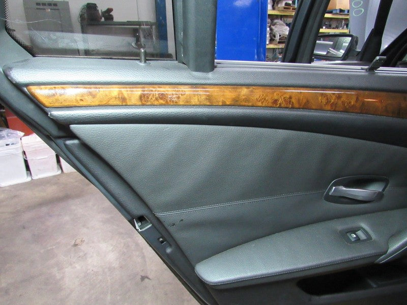 08-10 BMW 528 535 550 Left LH Driver Side Rear Door Trim Panel Black W
