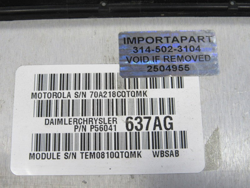 PROGRAMMED PLUG & PLAY 00 Jeep Grand Cherokee 4.0L ECM 56041637AG 637 