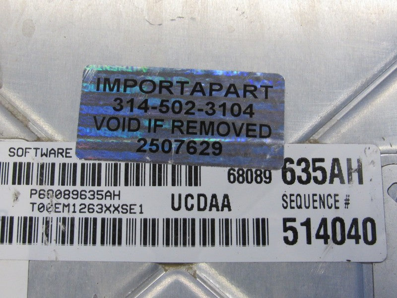 13 Ram 1500 5.7L AT 4X2 ECU ECM PCM Engine Computer 635 68089635AH PRO