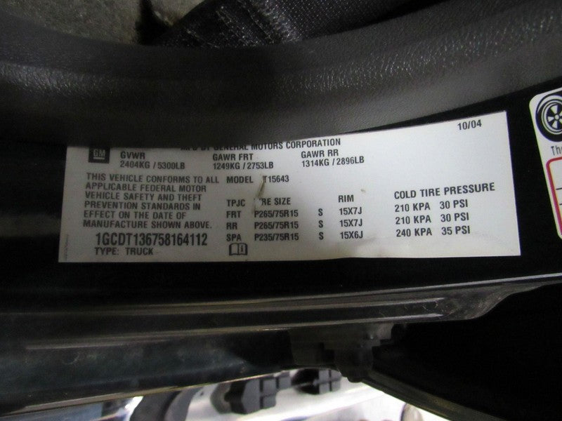 04-12 Chevrolet Colorado AC A/C Heater Climate Control Panel W/O Bezel