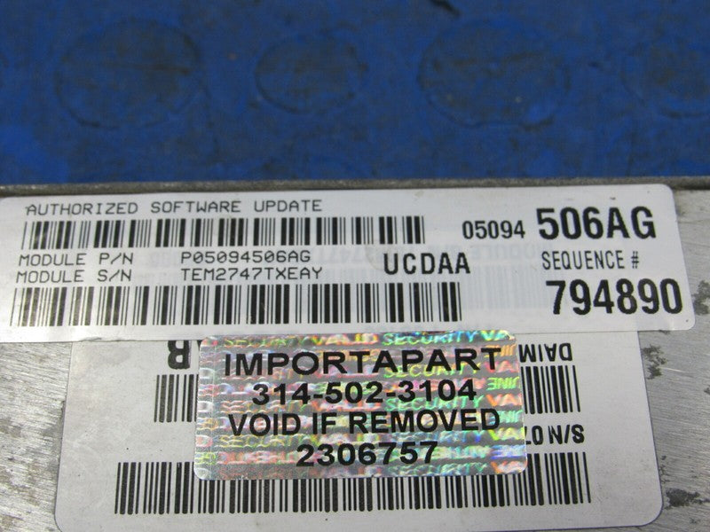 PLUG & PLAY 08 Dodge Ram 5.7L AT 4X4 Engine Computer ECU 05094506 PROG
