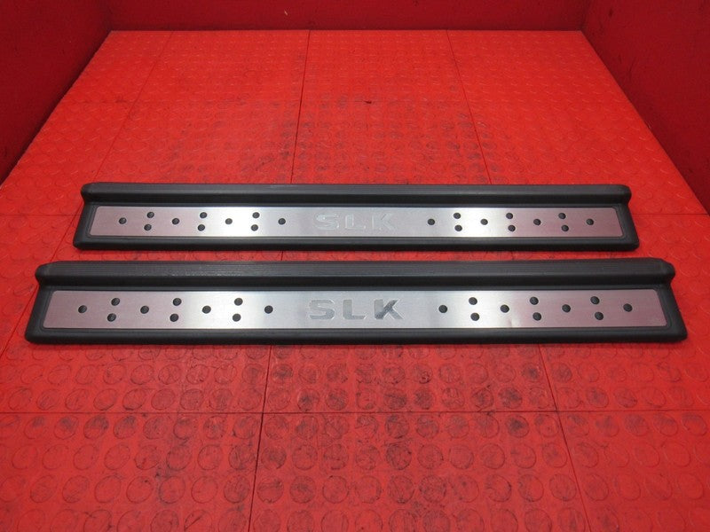 98-04 Mercedes SLK R170 Door Sill Kick Scuff Step Panel Plate Rail Set