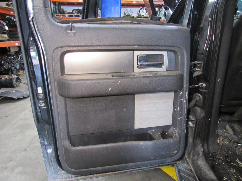 12-14 Ford F-150 Crew Cab Left LH Driver Side Rear Door Trim Panel Bla