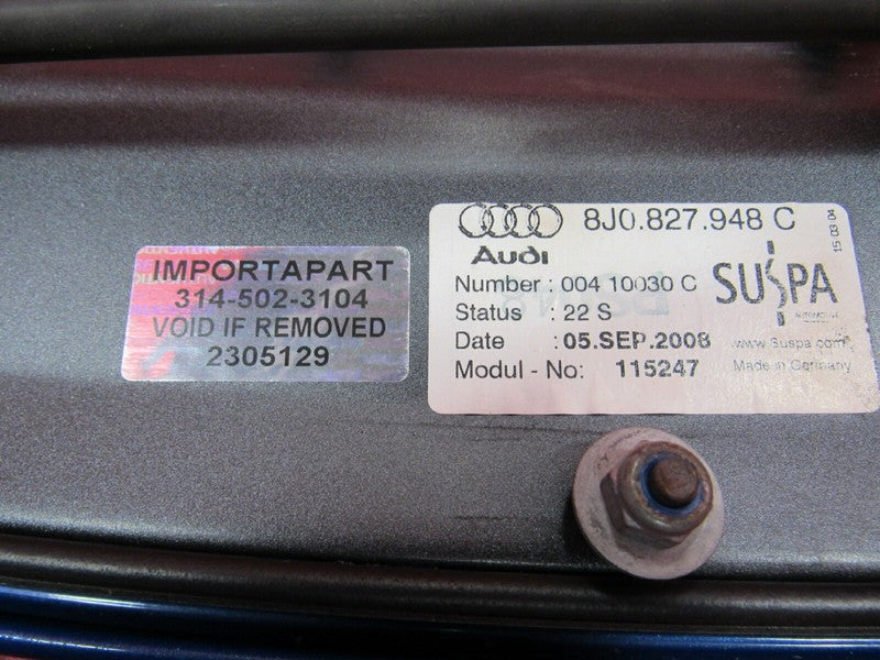 08-10 Audi TT Convertible Trunk Lid Wing Active Spoiler Assembly Facto