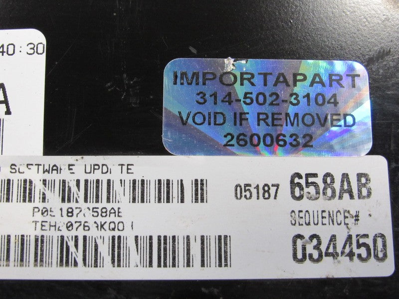 PROGRAMMED PLUG & PLAY 07 Grand Caravan T&C 3.8L ECM 05187658AB 658 PR