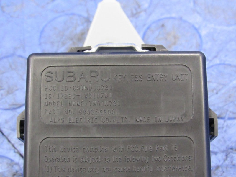 14-18 Subaru Forester Keyless Entry Receiver Control Module 88035SG001