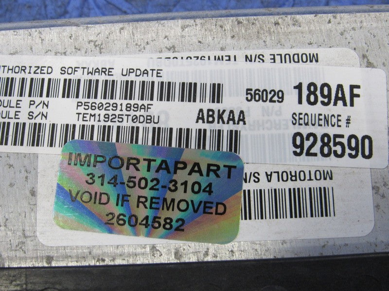 PROGRAMMED PLUG & PLAY 06 Dodge Ram Truck 3.7 V6 AT ECU 56029189AF 189