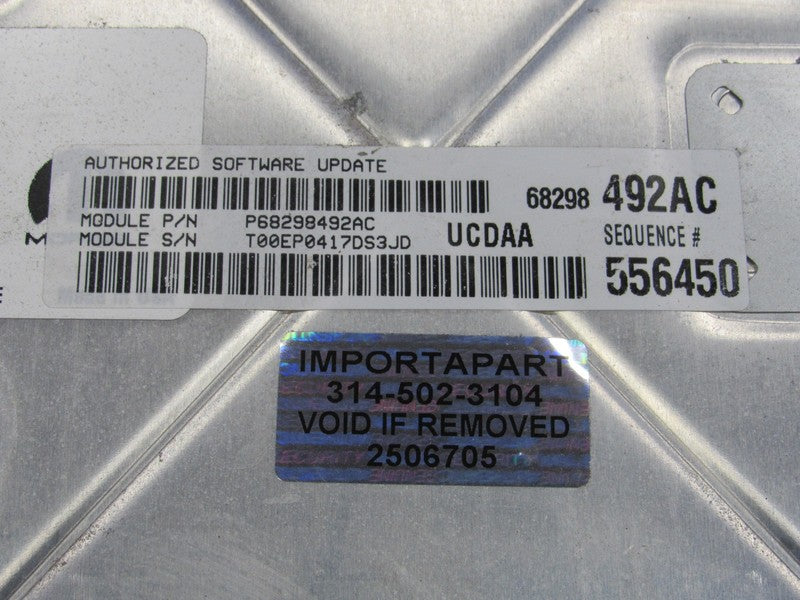 VIN PROGRAMMED 17 Ram 1500 5.7L 4X4 Engine Computer ECU 68298492 PROG 