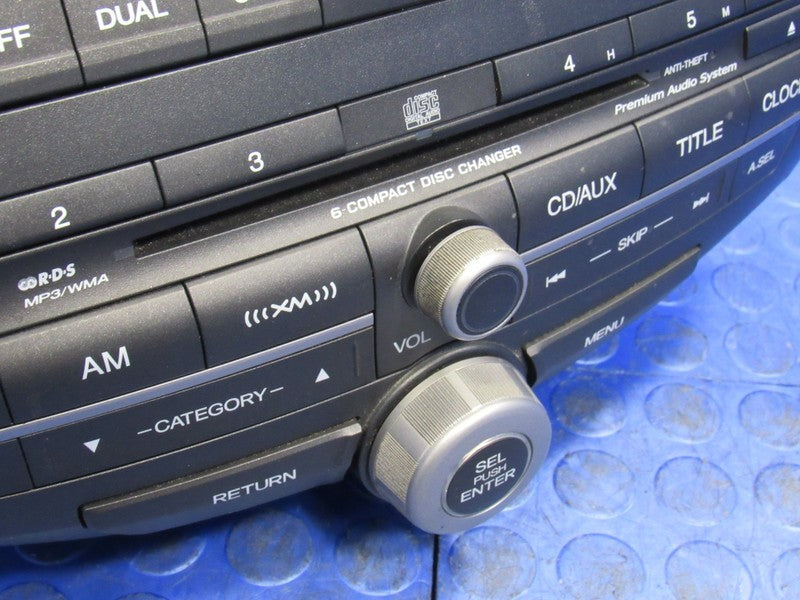 08-09 Honda Accord Sedan Audio Unit Radio Receiver Stereo XM 6 Disc AU