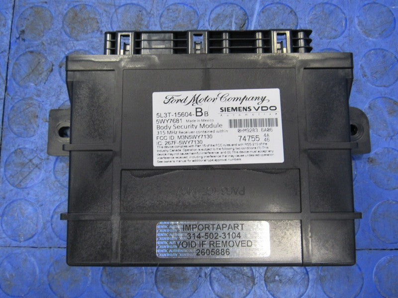 04-06 Ford F150 Anti Theft Keyless Body Control Security Module 5L3T-1