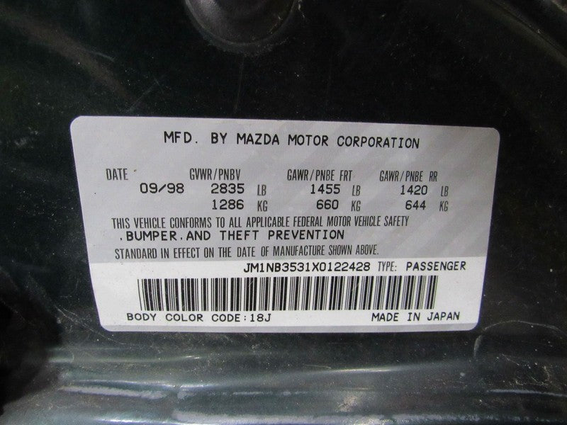 99-00 Mazda Miata MX-5 NB1 1.8L Mass Air Flow Sensor Meter MAF