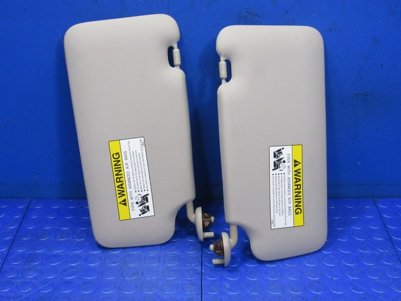 15-20 Honda Fit Right Left Sun Visor Shade Gray Pair Set w/ Mirrors OE