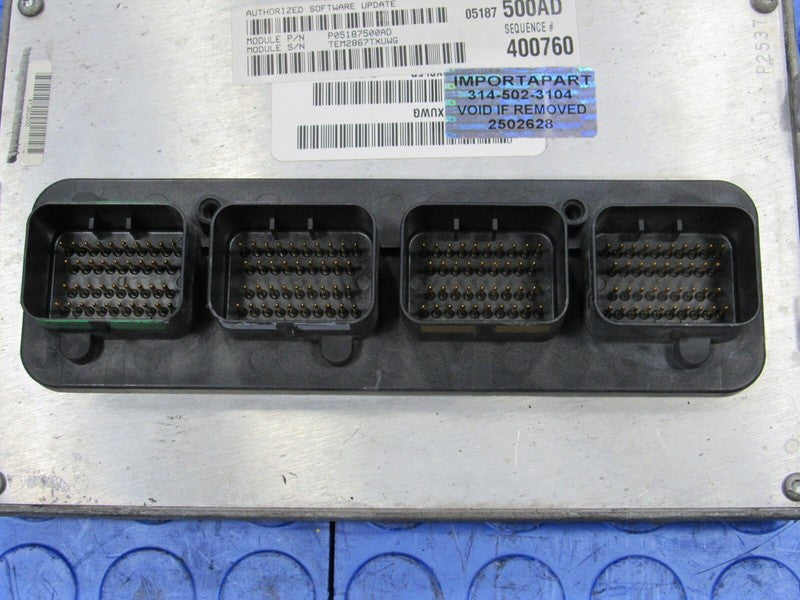 PROGRAMMED PLUG & PLAY 08 Aspen Durango 4.7L V8 4x2 ECM 05187500AD 500