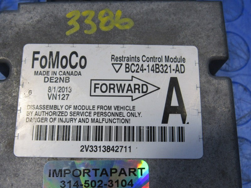 11-14 Ford E150 E250 E350 Van SRS Restraints Control Module BC24-14B32
