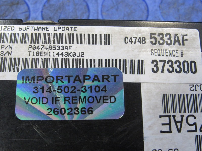 PLUG & PLAY 05 Caravan Town & Country 3.3L Engine Computer ECU 0474853