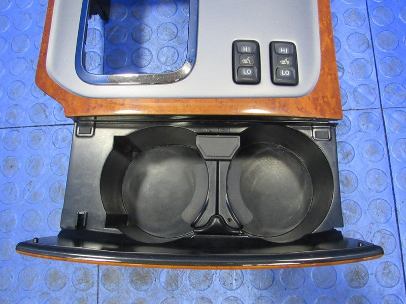 03-07 Lexus LX470 UZJ100 Console Shifter Door Bezel Cup Holder Woodgra