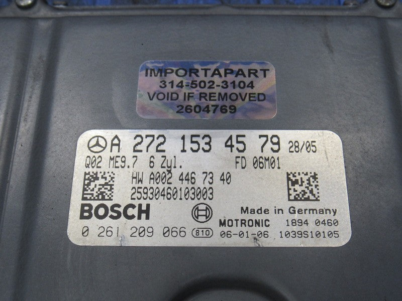 06-07 Mercedes C280 SLK280 ECU ECM Engine Computer UNLOCKED 272 153 45