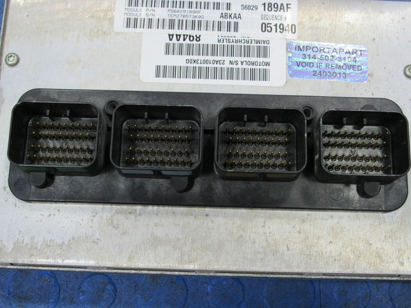 06 Dodge Ram Truck 3.7 V6 AT ECU ECM PCM Engine Computer 56029189AF 18