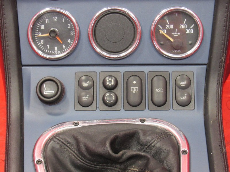 98-02 BMW Z3 M Center Floor Console Gauges Complete Leather Estoril Bl