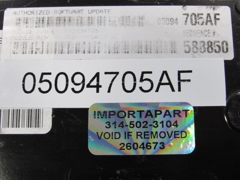 PROGRAMMED PLUG & PLAY 06 Charger Magnum 300 2.7L V6 ECU 05094705AF 70