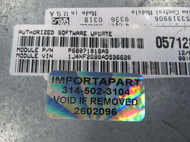 PLUG & PLAY 10 Compass Patriot 2.4 CVT 4WD Engine Computer ECU 6807101