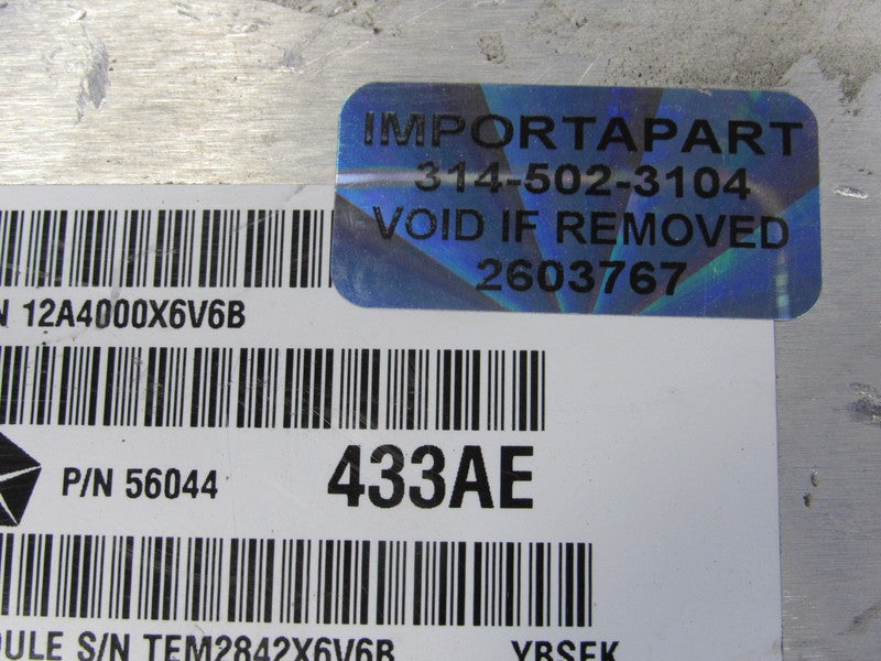 PROGRAMMED PLUG & PLAY 04 Wrangler TJ 4.0L AT ECU PCM 56044433AE 433 P