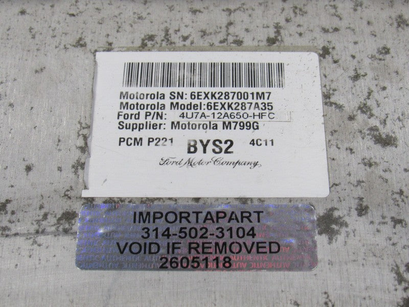 04 Ford F150 4.6L 4x4 ECU ECM PCM Engine Computer NRK2 4U7A-12A650-HFC
