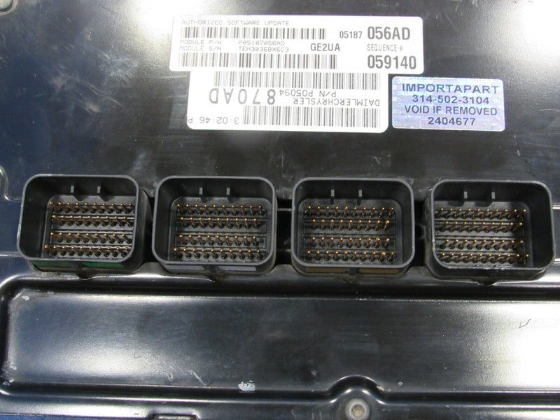 PROGRAMMED PLUG & PLAY 07 Jeep Commander 5.7L ECU ECM PCM 05187056AD 0