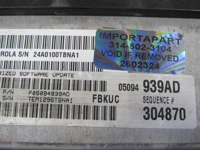 PLUG & PLAY 06 Jeep Liberty KJ 3.7L AT Engine Computer ECU 05094939 PR