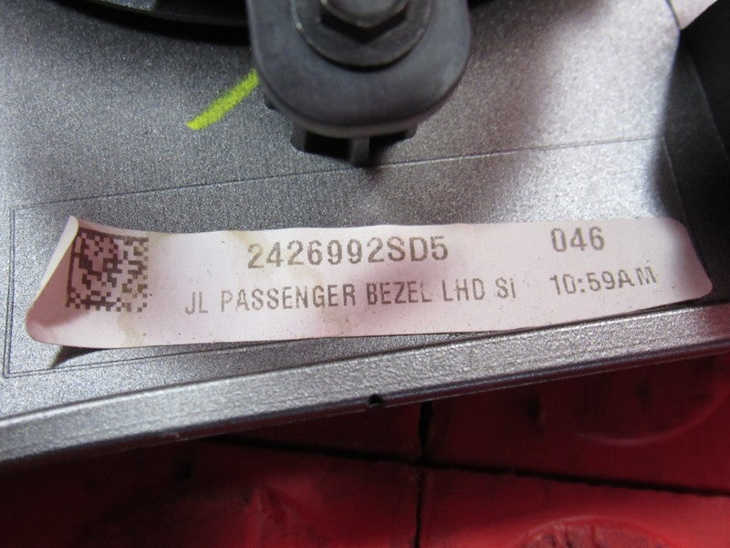 18-23 Jeep Wrangler JL Passenger Side Dash Mounted Airbag Air Bag Vent