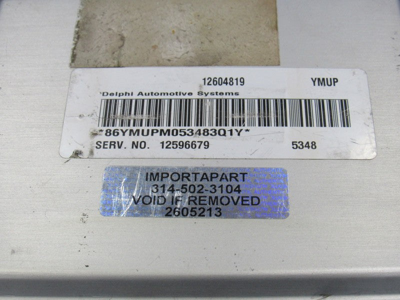06 GTO Impala SSR Trailblazer V8 E40 ECU ECM PCM Engine Computer 12596
