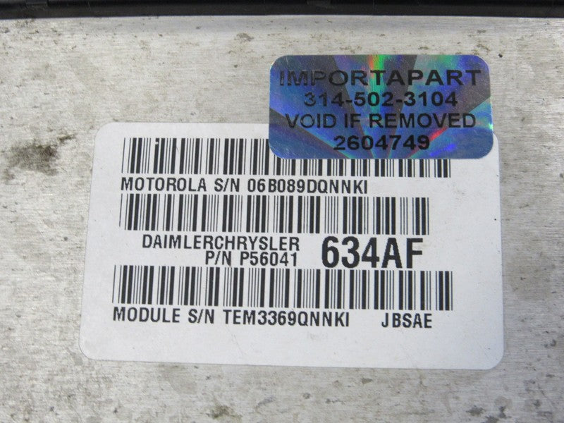 PROGRAMMED PLUG & PLAY 00 Jeep Cherokee 4.0L AT ECM 56041634AF 634 PRO