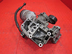 03-05 BMW E60 525i 530i M54 Oil Filter Housing Bracket w/ Tensioner 17