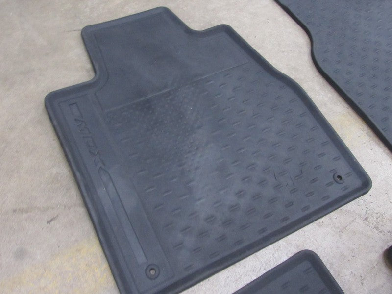 07-13 Acura MDX Accessory Black Rubber All Season Floor Mats Set OEM 4