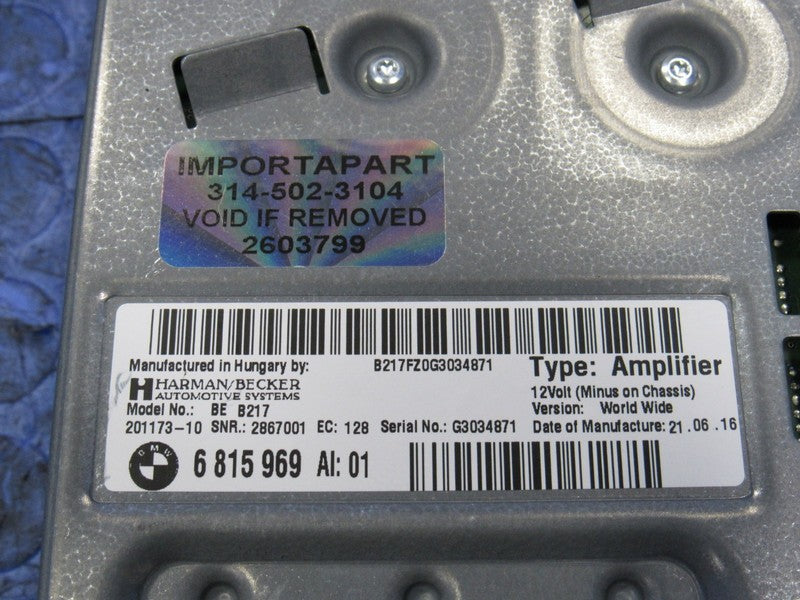 16-19 BMW 535i 550i F10 640i F06 F12 Harman/Kardon Amplifier Amp 6 815