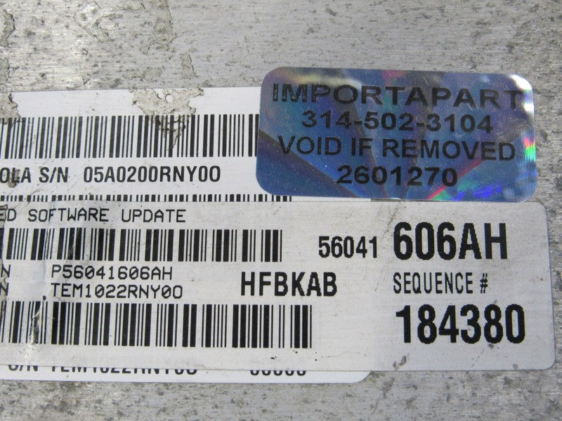 PLUG & PLAY 02 Jeep Liberty KJ 3.7L AT Engine Computer ECU 56041606 12